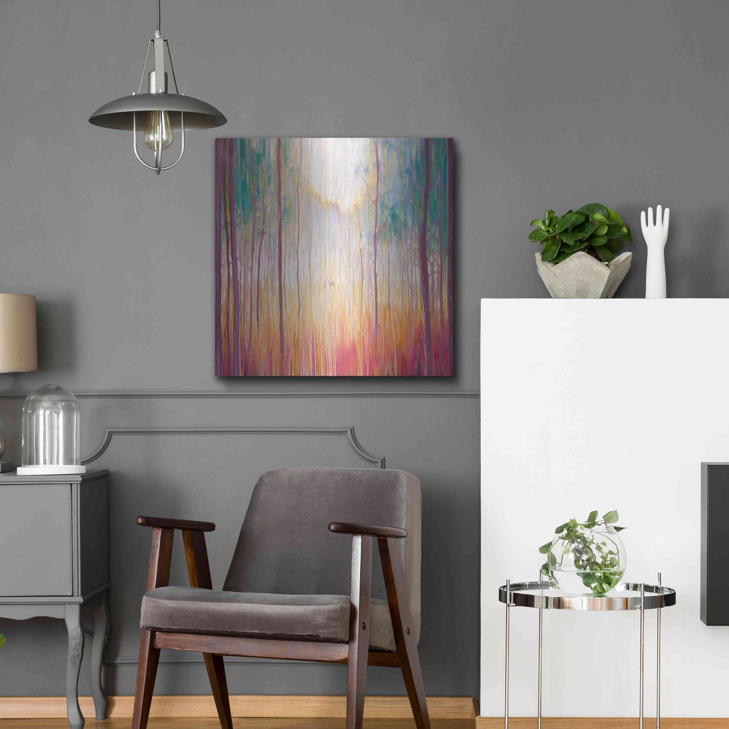 Luxe Metal Art 'Elusive 2' by Gill Bustamante, Metal Wall Art,24x24