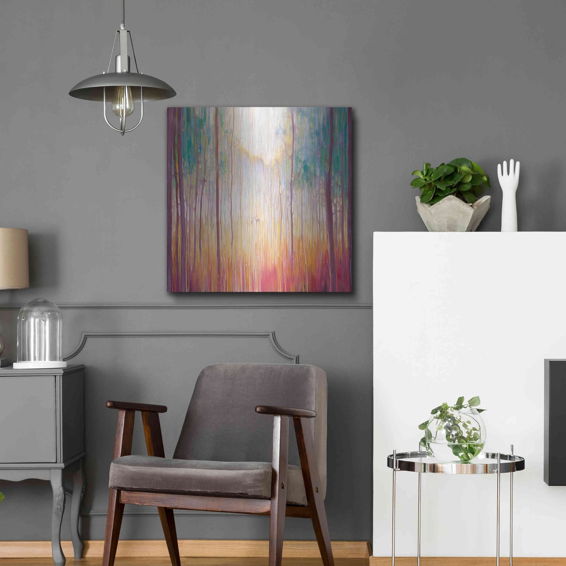 Luxe Metal Art 'Elusive 2' by Gill Bustamante, Metal Wall Art,24x24