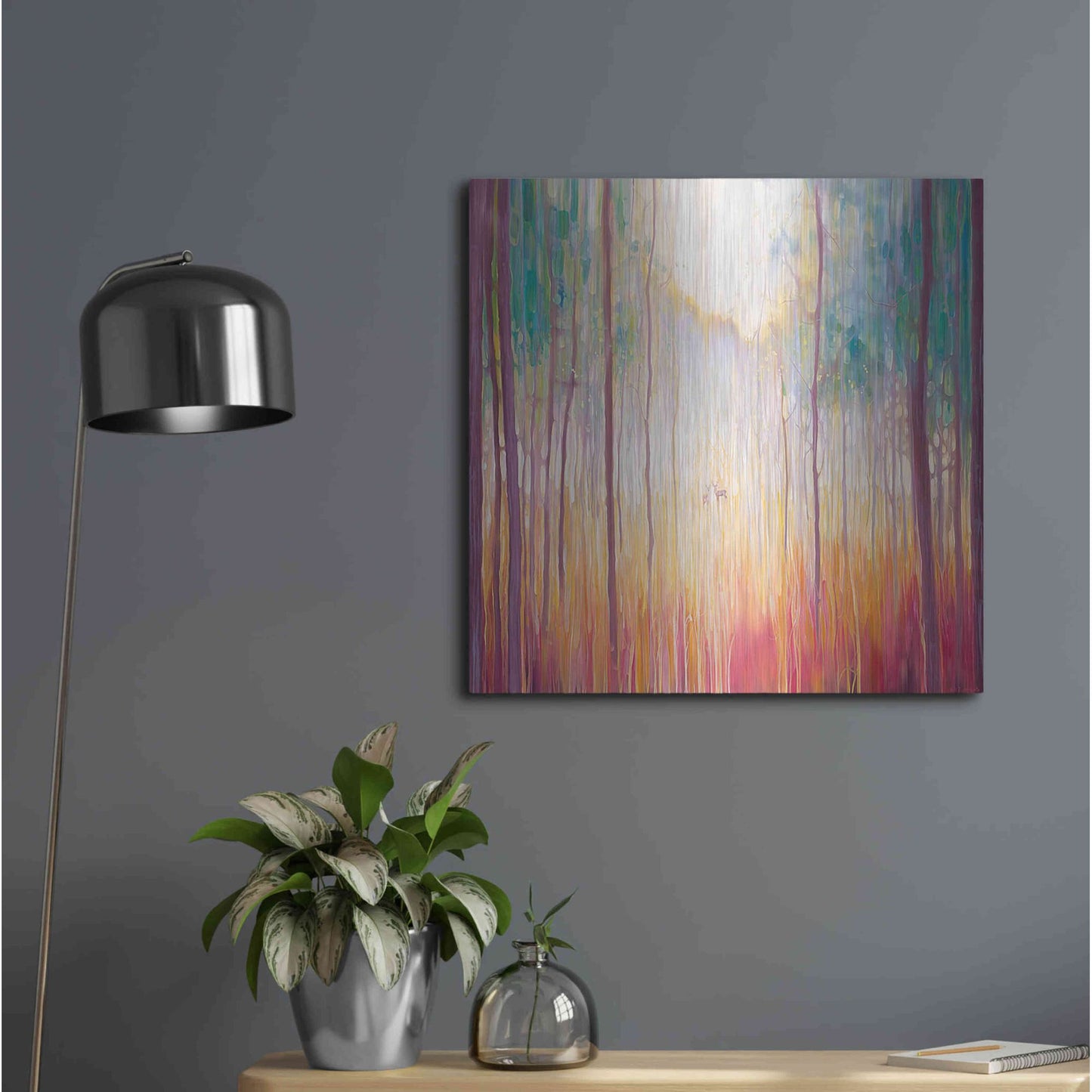 Luxe Metal Art 'Elusive 2' by Gill Bustamante, Metal Wall Art,24x24