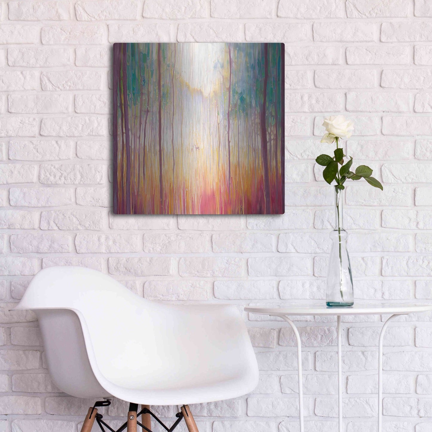 Luxe Metal Art 'Elusive 2' by Gill Bustamante, Metal Wall Art,24x24