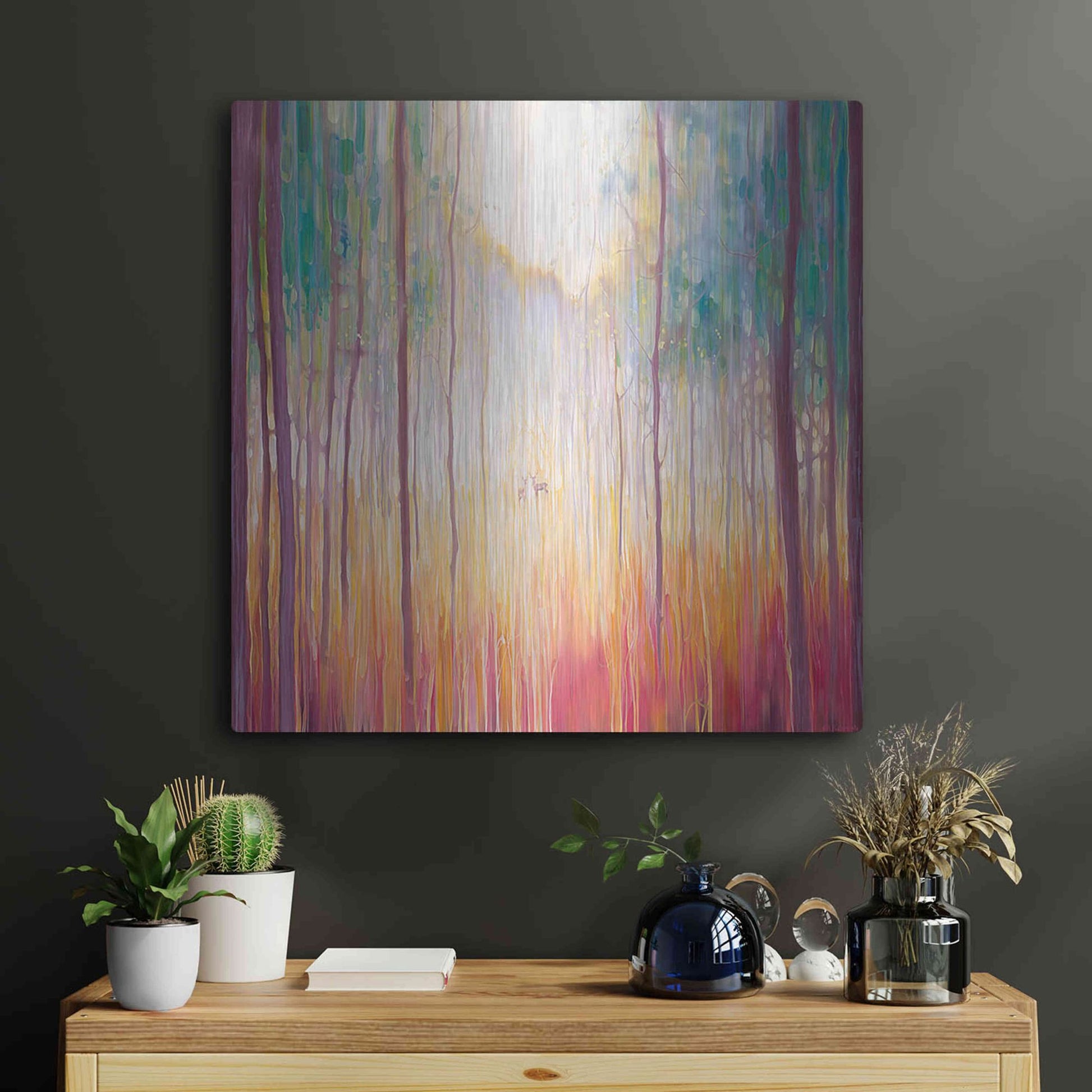 Luxe Metal Art 'Elusive 2' by Gill Bustamante, Metal Wall Art,24x24