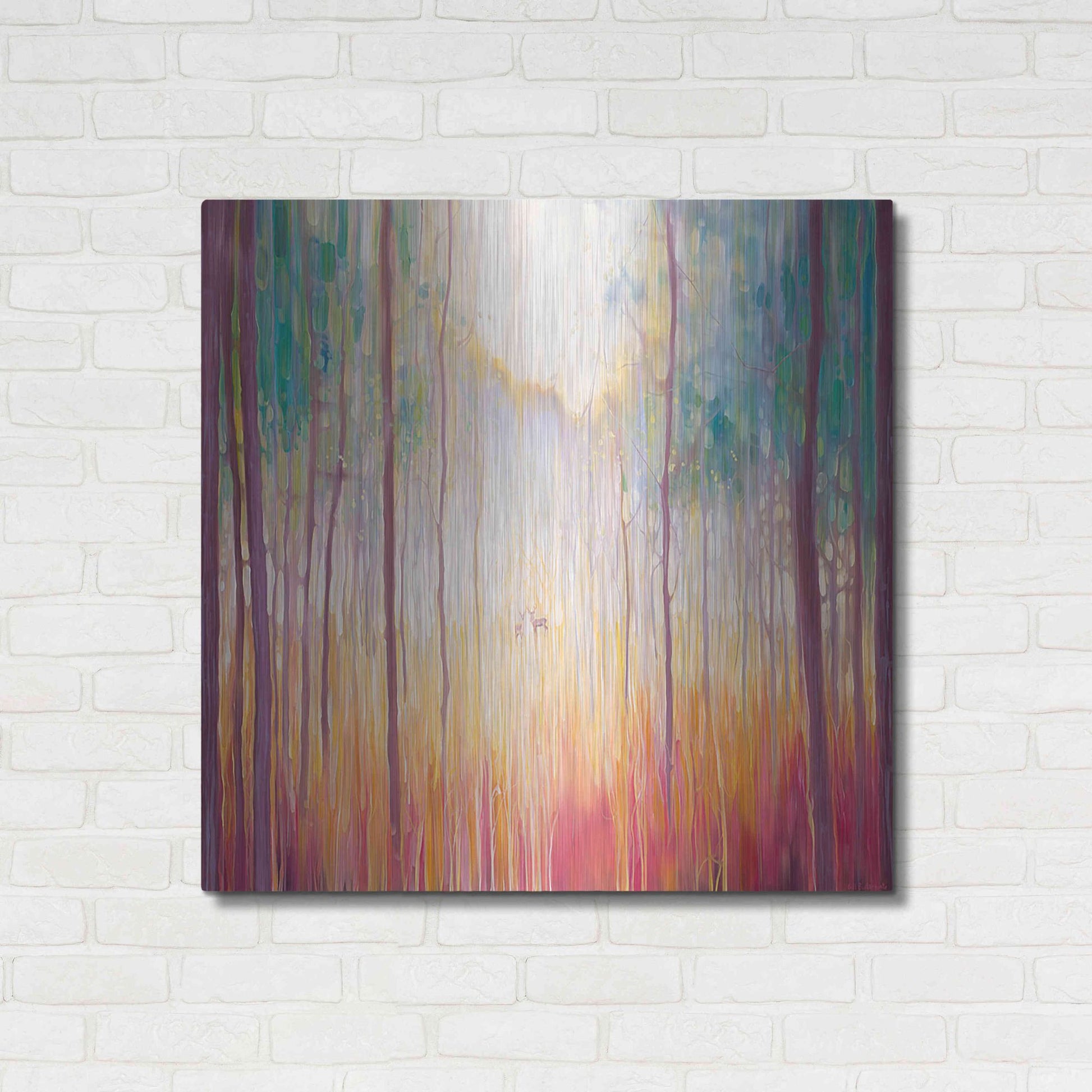 Luxe Metal Art 'Elusive 2' by Gill Bustamante, Metal Wall Art,36x36