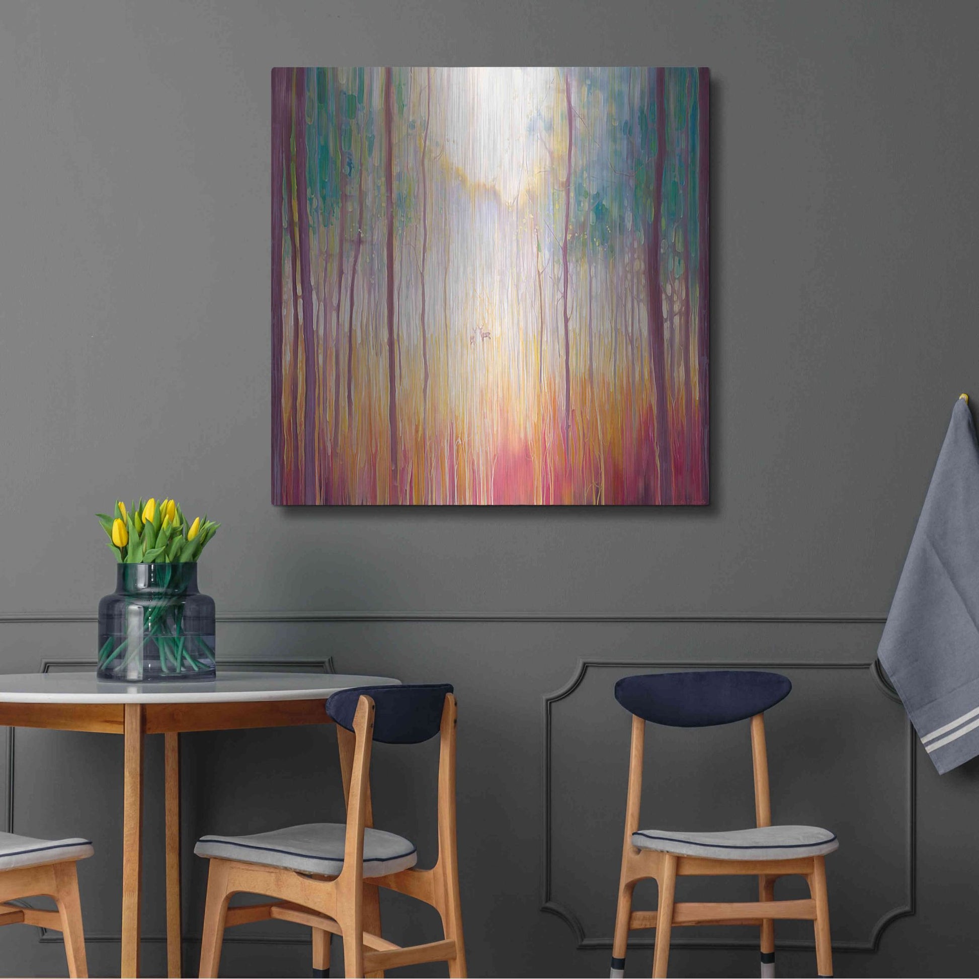 Luxe Metal Art 'Elusive 2' by Gill Bustamante, Metal Wall Art,36x36