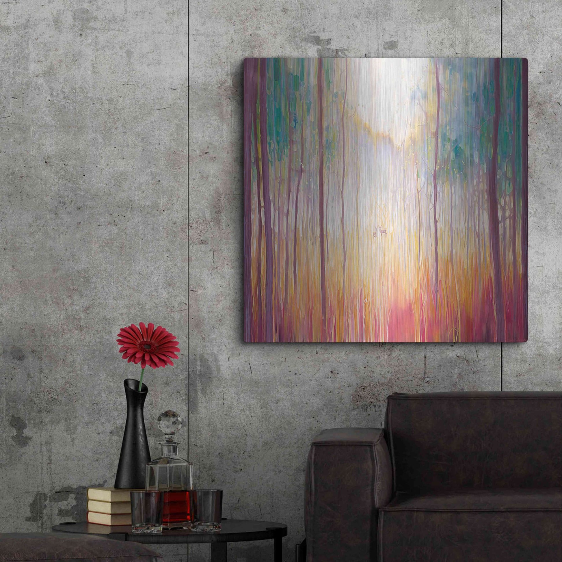 Luxe Metal Art 'Elusive 2' by Gill Bustamante, Metal Wall Art,36x36