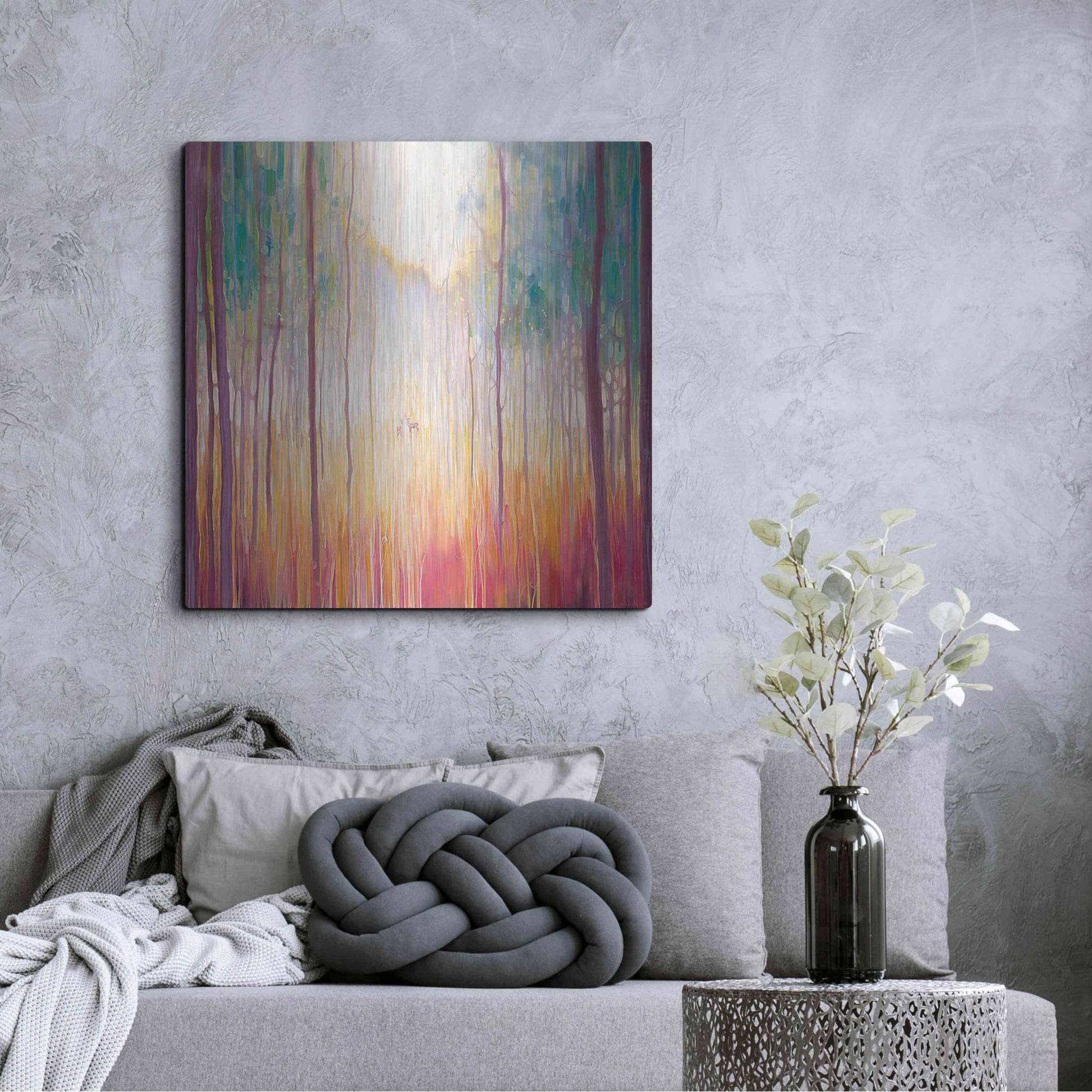 Luxe Metal Art 'Elusive 2' by Gill Bustamante, Metal Wall Art,36x36