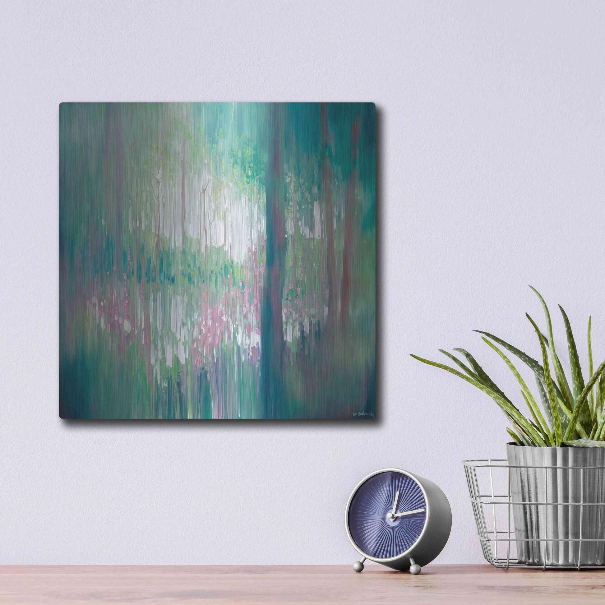 Luxe Metal Art 'The Discovery' by Gill Bustamante, Metal Wall Art,12x12