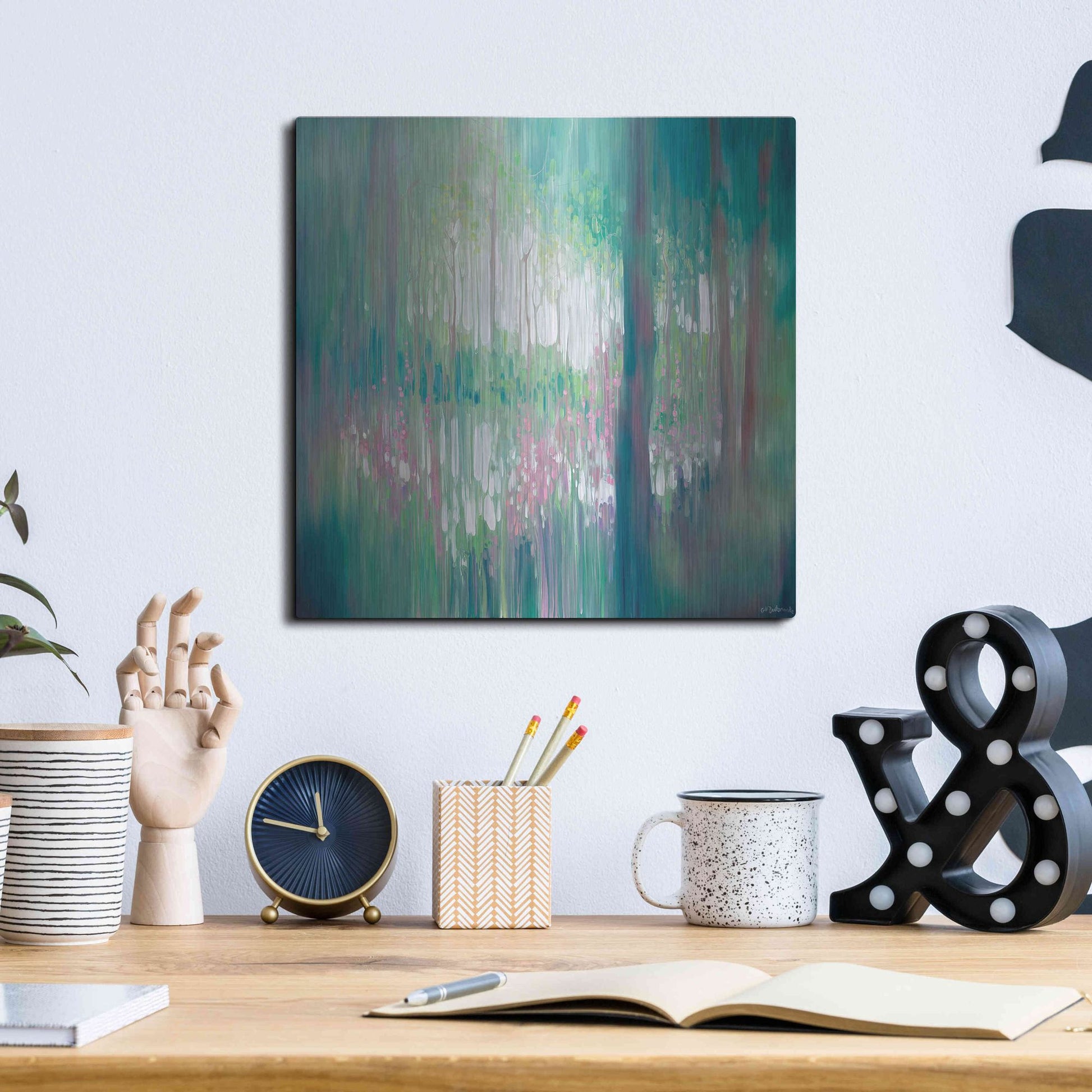 Luxe Metal Art 'The Discovery' by Gill Bustamante, Metal Wall Art,12x12