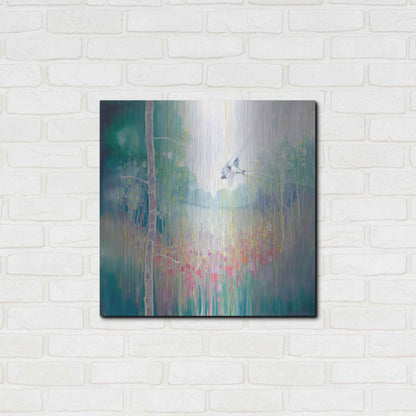 Luxe Metal Art 'Weaving Summer' by Gill Bustamante, Metal Wall Art,24x24