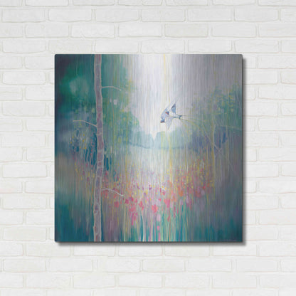 Luxe Metal Art 'Weaving Summer' by Gill Bustamante, Metal Wall Art,36x36