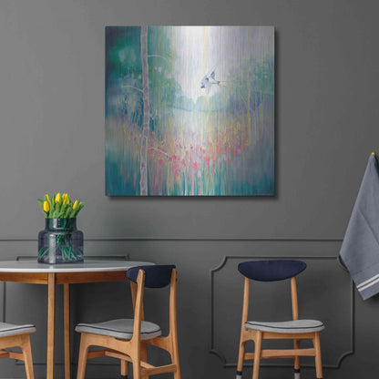 Luxe Metal Art 'Weaving Summer' by Gill Bustamante, Metal Wall Art,36x36