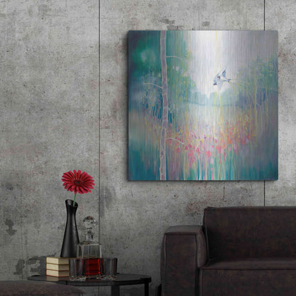 Luxe Metal Art 'Weaving Summer' by Gill Bustamante, Metal Wall Art,36x36