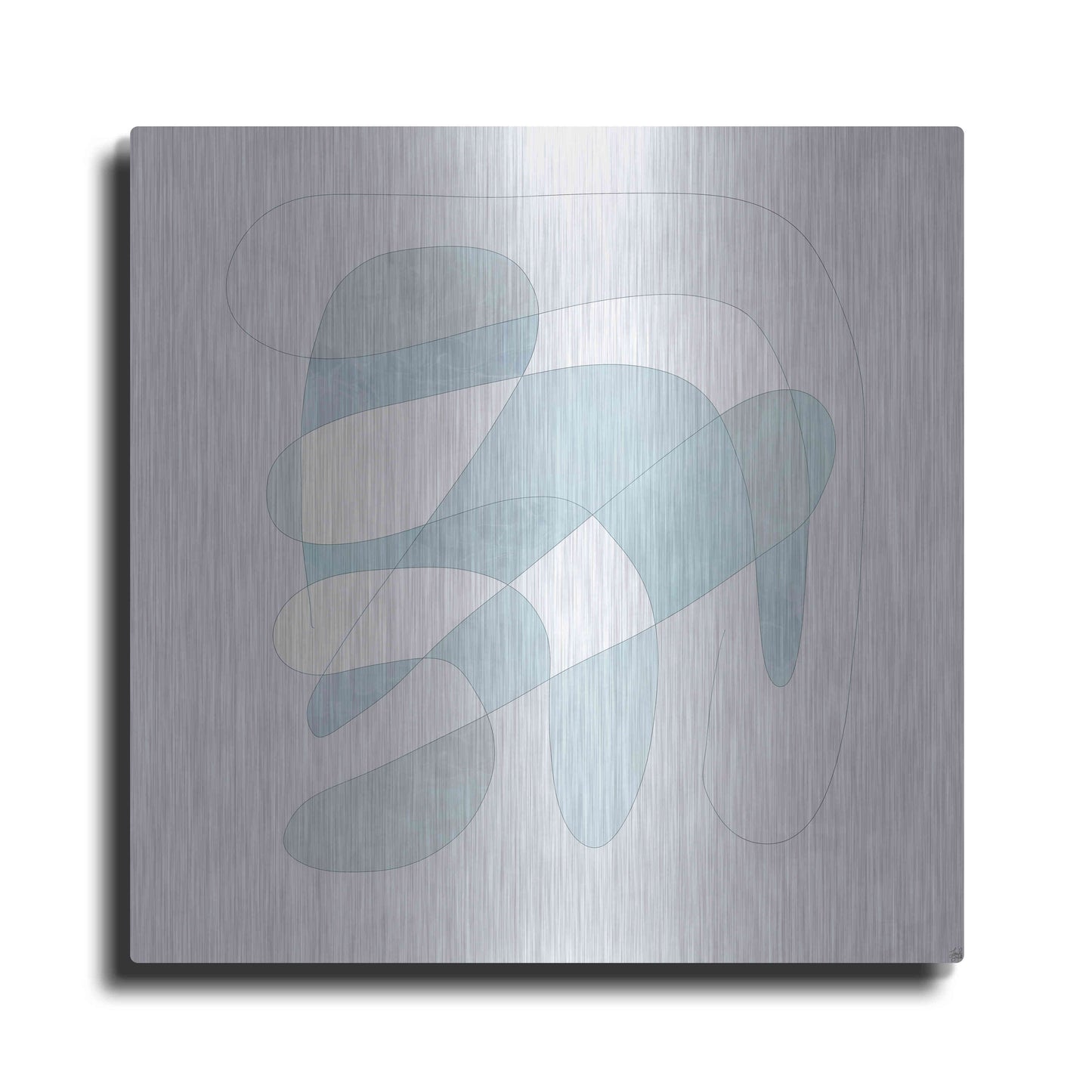 Luxe Metal Art 'Light Line N Fill 2' by Line and Brush, Metal Wall Art