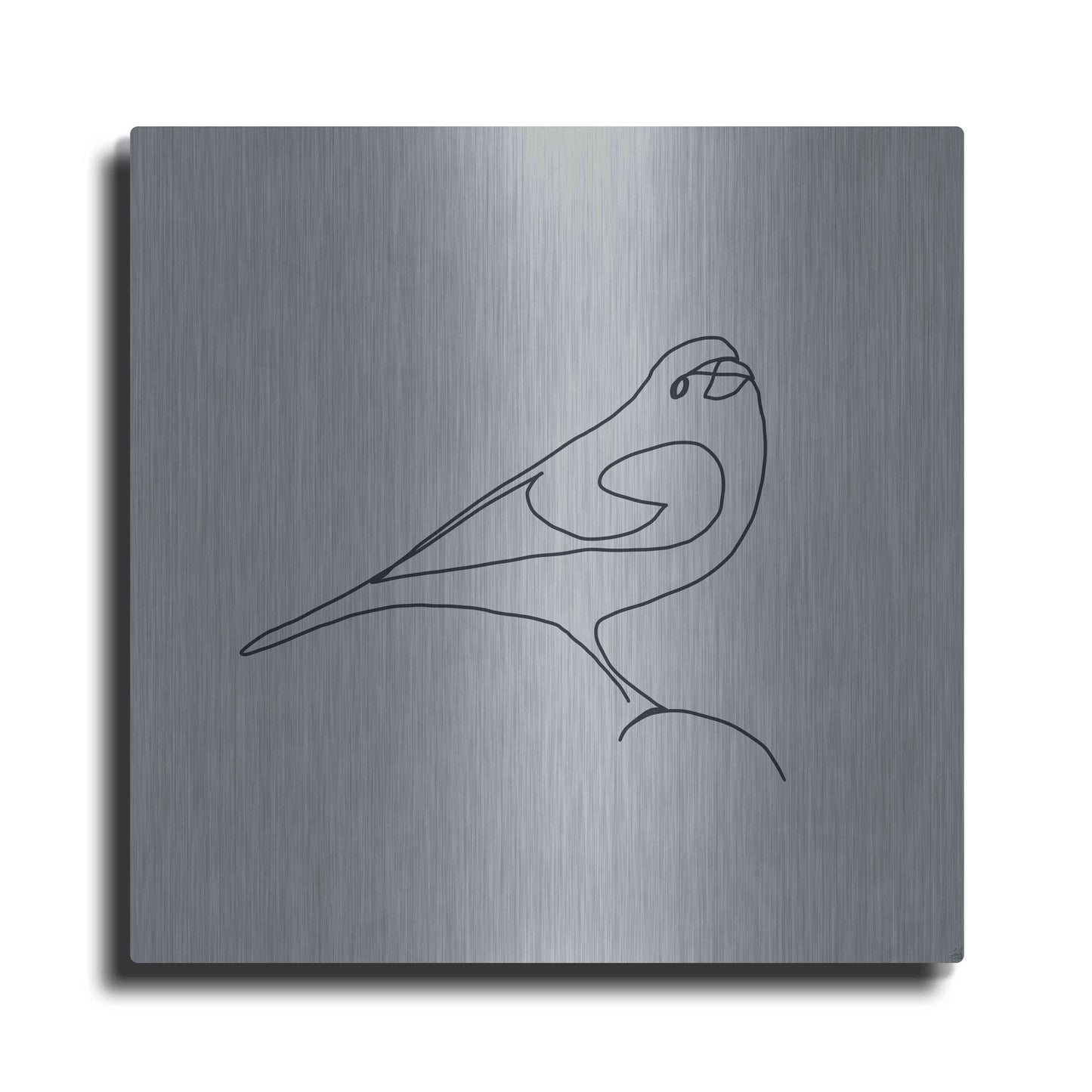 Luxe Metal Art 'Line Bird 1' by Line and Brush, Metal Wall Art