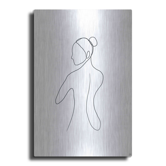 Luxe Metal Art 'Line Female Back 3' by Line and Brush, Metal Wall Art