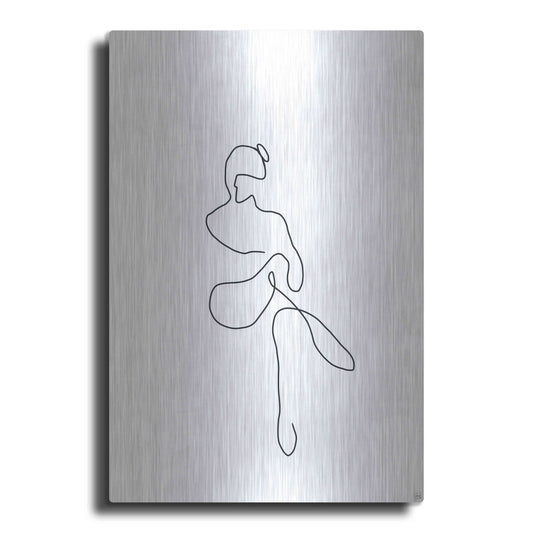 Luxe Metal Art 'Line Female Work 2' by Line and Brush, Metal Wall Art