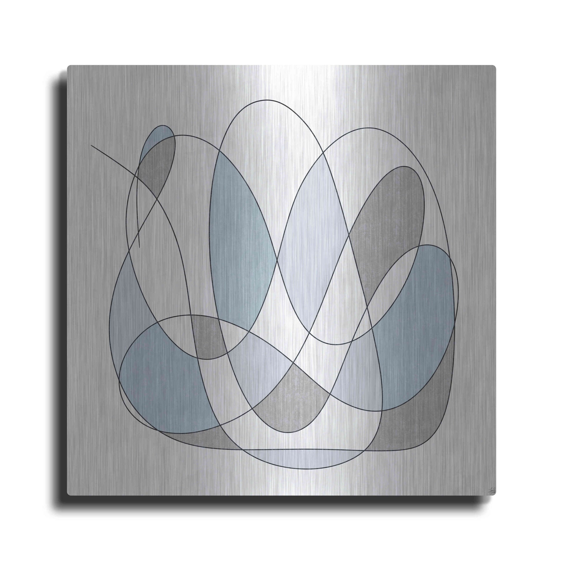 Luxe Metal Art 'Smooth Wanders 1' by Line and Brush, Metal Wall Art