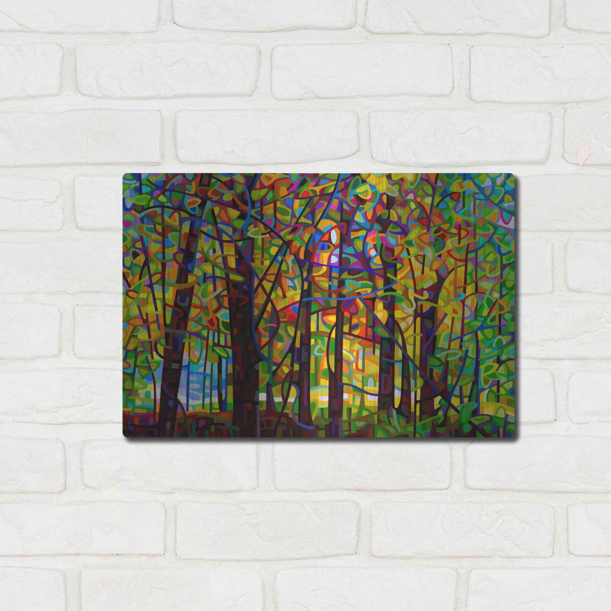 Luxe Metal Art 'Standing Room Only' by Mandy Budan, Metal Wall Art,16x12