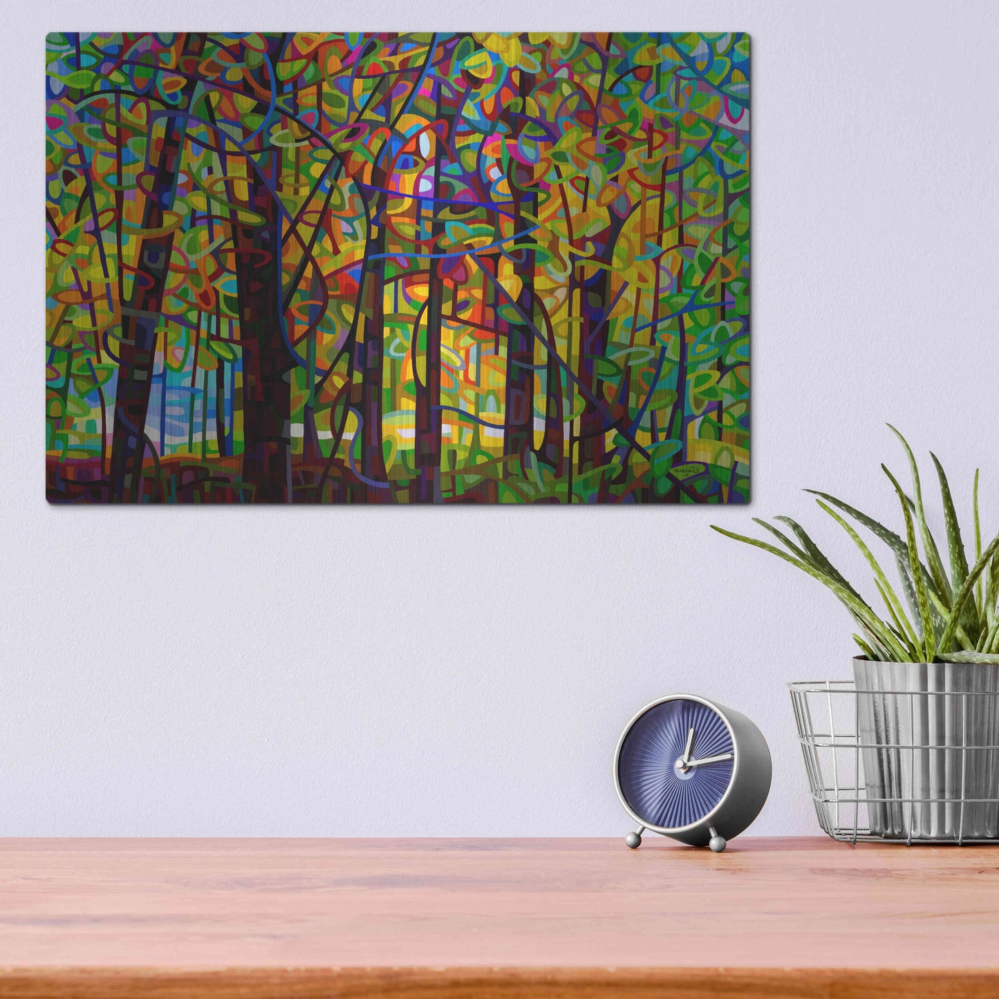 Luxe Metal Art 'Standing Room Only' by Mandy Budan, Metal Wall Art,16x12