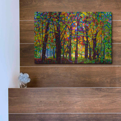 Luxe Metal Art 'Standing Room Only' by Mandy Budan, Metal Wall Art,16x12