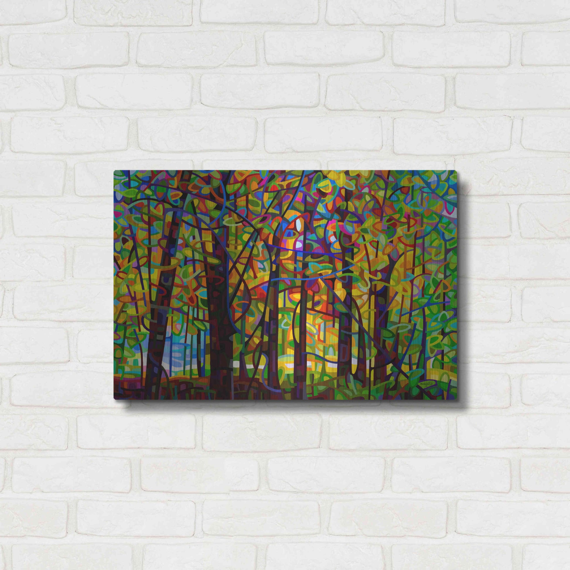 Luxe Metal Art 'Standing Room Only' by Mandy Budan, Metal Wall Art,24x16