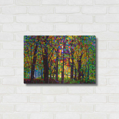 Luxe Metal Art 'Standing Room Only' by Mandy Budan, Metal Wall Art,24x16