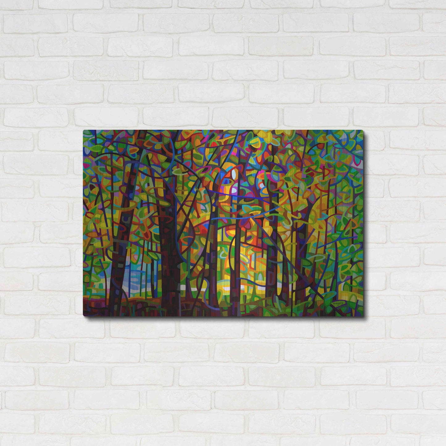 Luxe Metal Art 'Standing Room Only' by Mandy Budan, Metal Wall Art,36x24