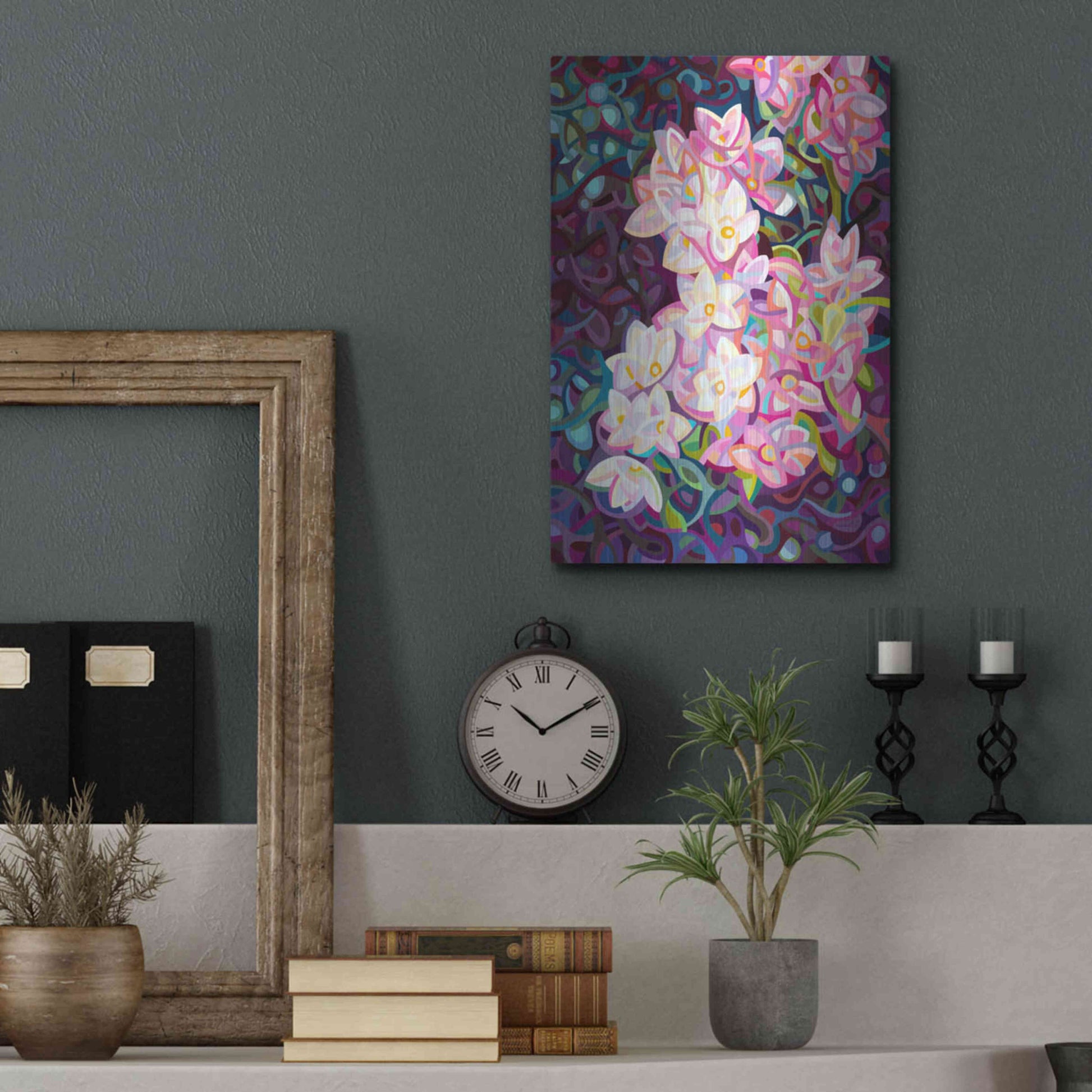 Luxe Metal Art 'Cascade' by Mandy Budan, Metal Wall Art,12x16