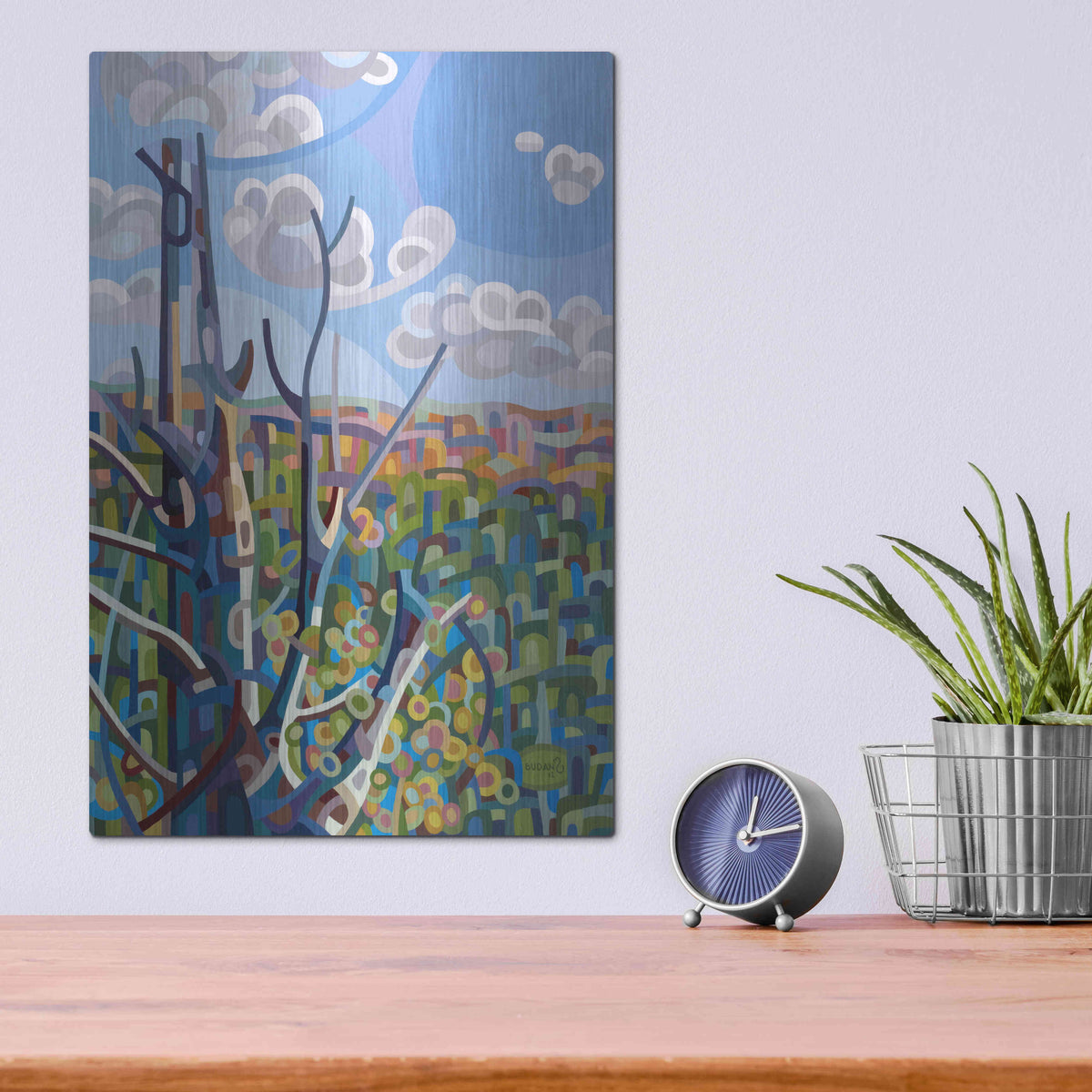Luxe Metal Art 'Hockley Valley' by Mandy Budan, Metal Wall Art,12x16