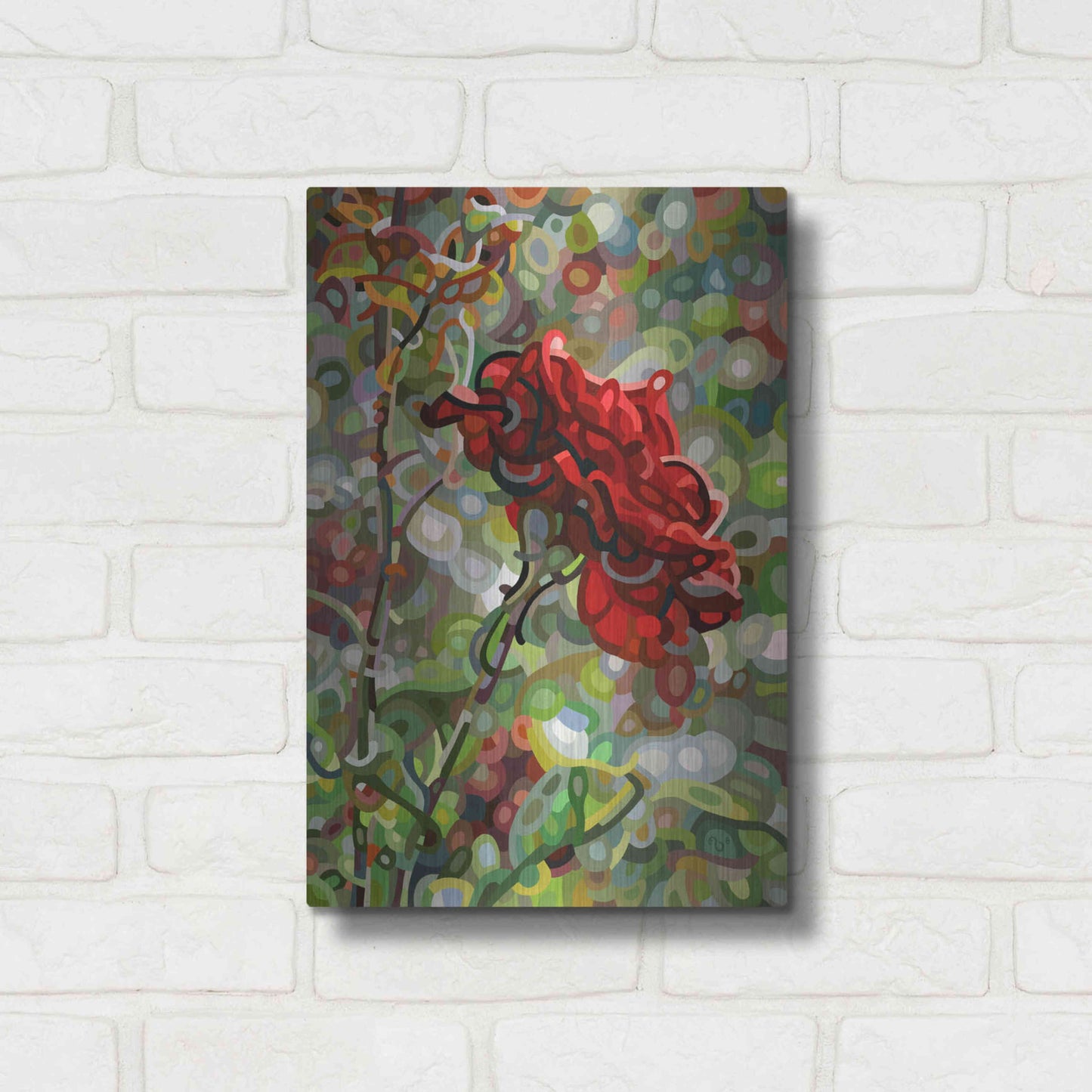 Luxe Metal Art 'Last Rose Of Summer' by Mandy Budan, Metal Wall Art,12x16