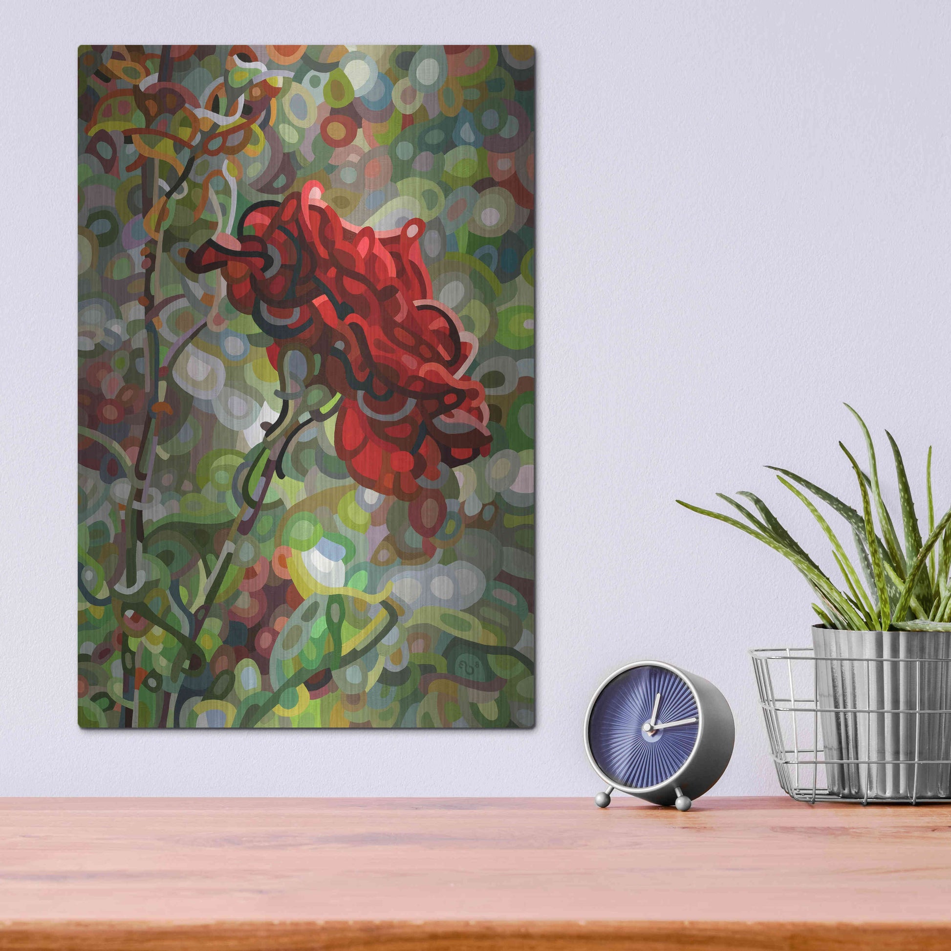 Luxe Metal Art 'Last Rose Of Summer' by Mandy Budan, Metal Wall Art,12x16