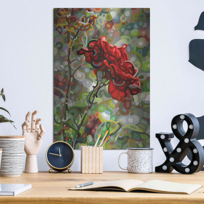 Luxe Metal Art 'Last Rose Of Summer' by Mandy Budan, Metal Wall Art,12x16