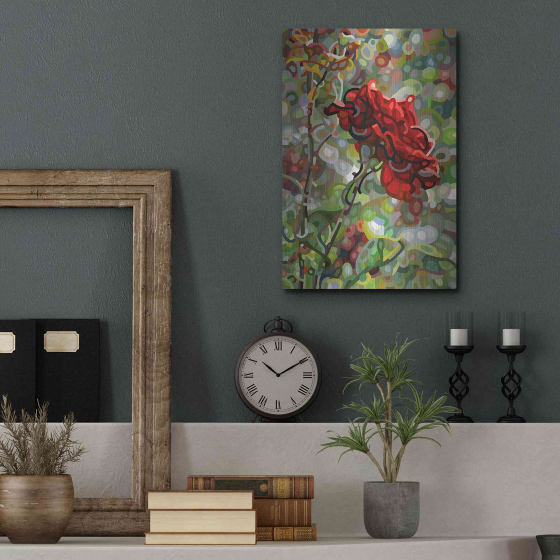 Luxe Metal Art 'Last Rose Of Summer' by Mandy Budan, Metal Wall Art,12x16