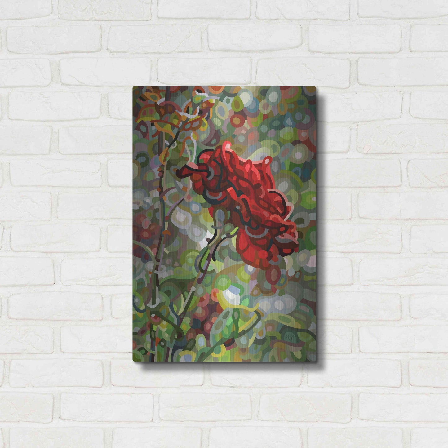 Luxe Metal Art 'Last Rose Of Summer' by Mandy Budan, Metal Wall Art,16x24