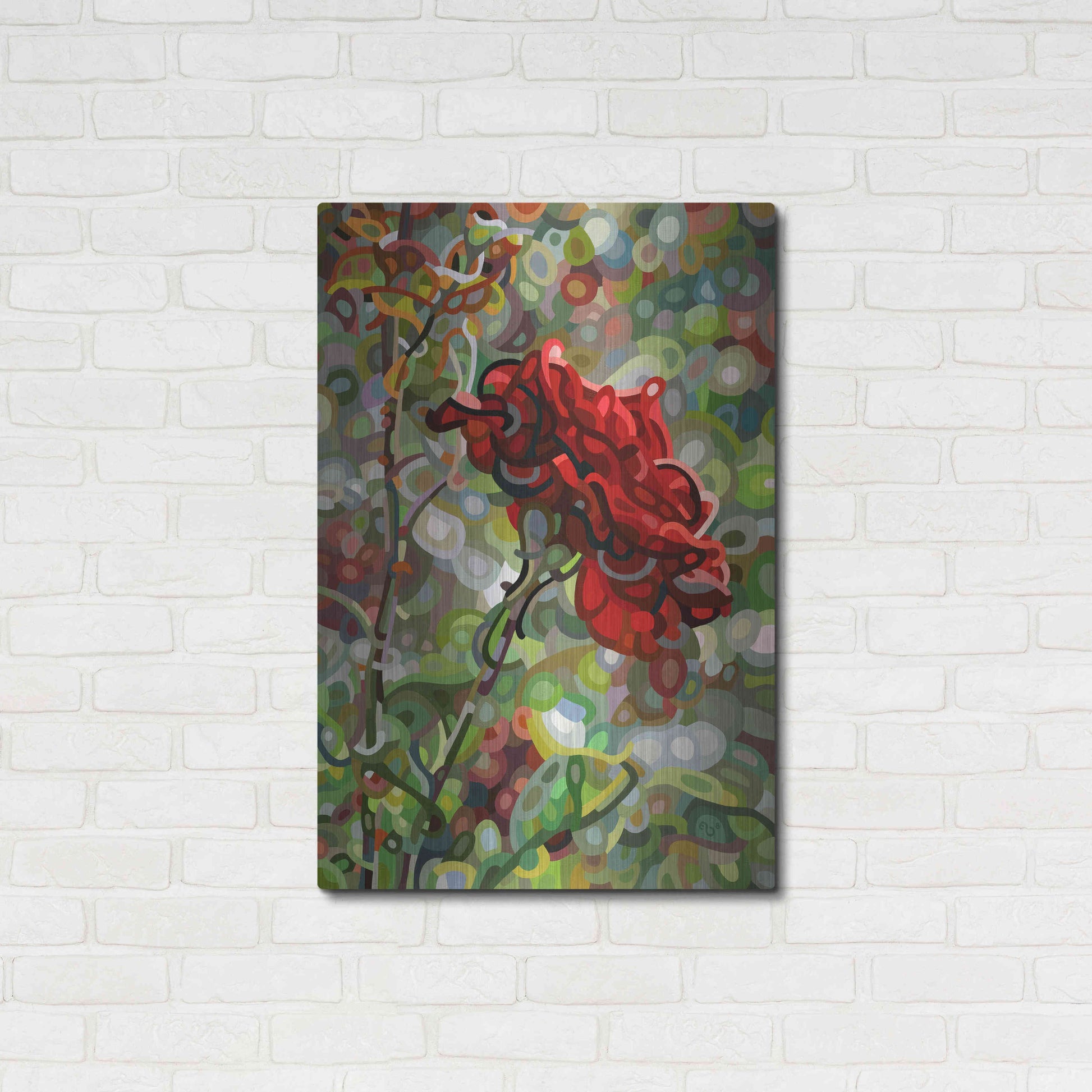 Luxe Metal Art 'Last Rose Of Summer' by Mandy Budan, Metal Wall Art,24x36