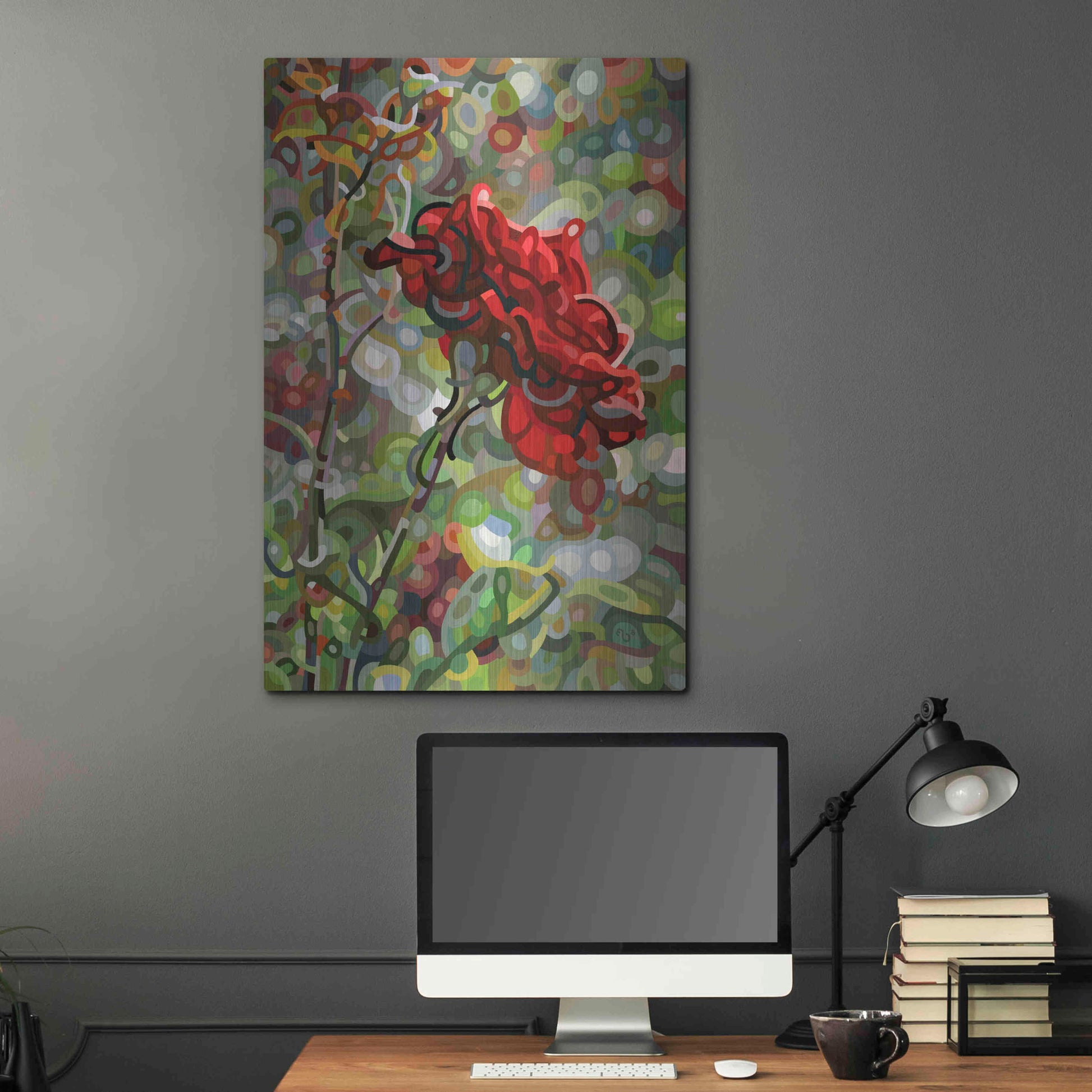 Luxe Metal Art 'Last Rose Of Summer' by Mandy Budan, Metal Wall Art,24x36