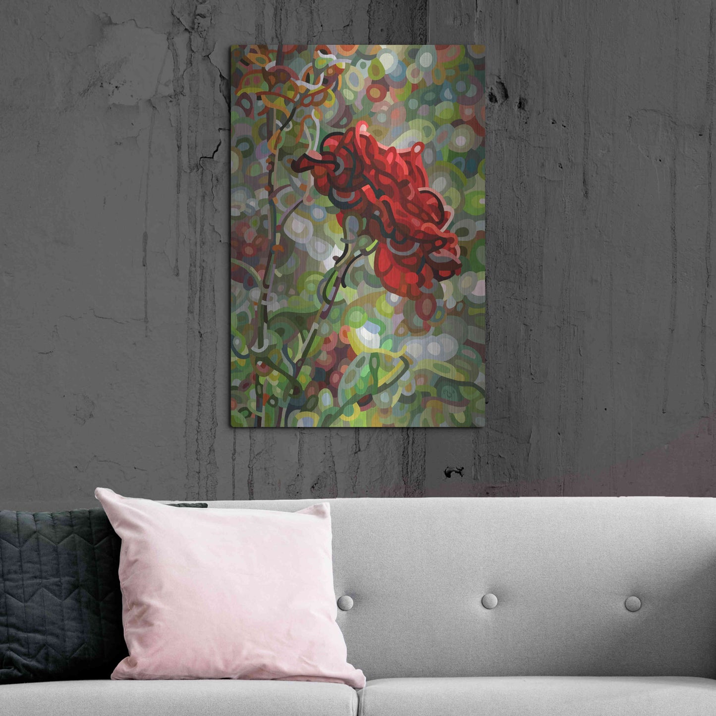 Luxe Metal Art 'Last Rose Of Summer' by Mandy Budan, Metal Wall Art,24x36