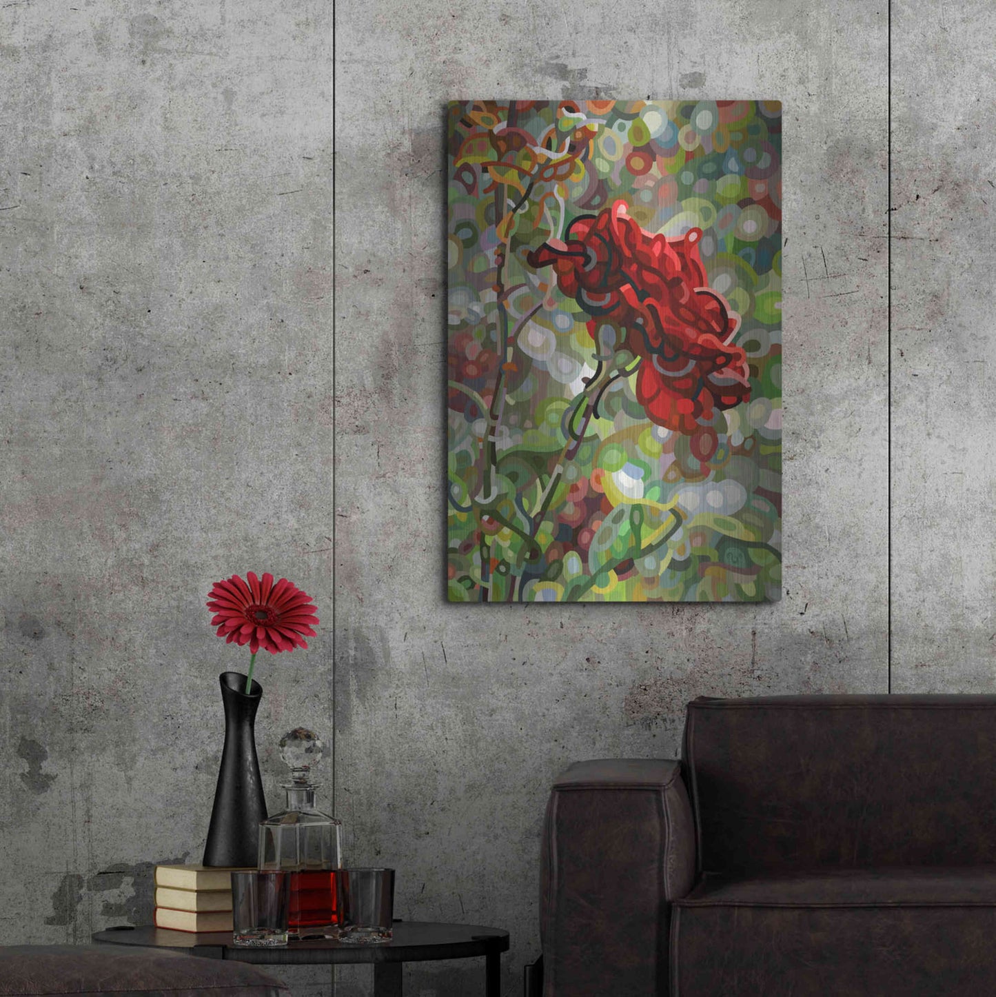 Luxe Metal Art 'Last Rose Of Summer' by Mandy Budan, Metal Wall Art,24x36