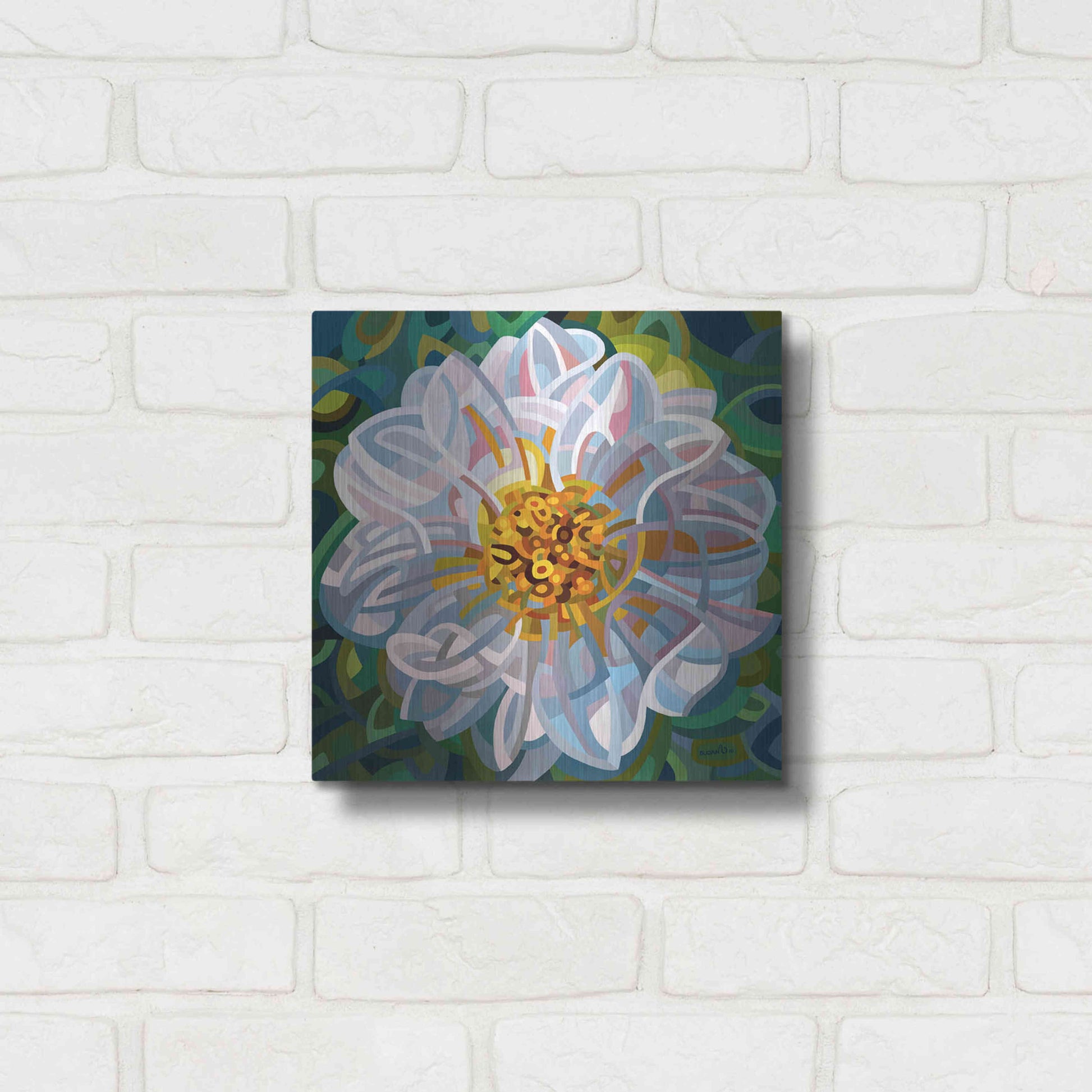 Luxe Metal Art 'Solitaire' by Mandy Budan, Metal Wall Art,12x12