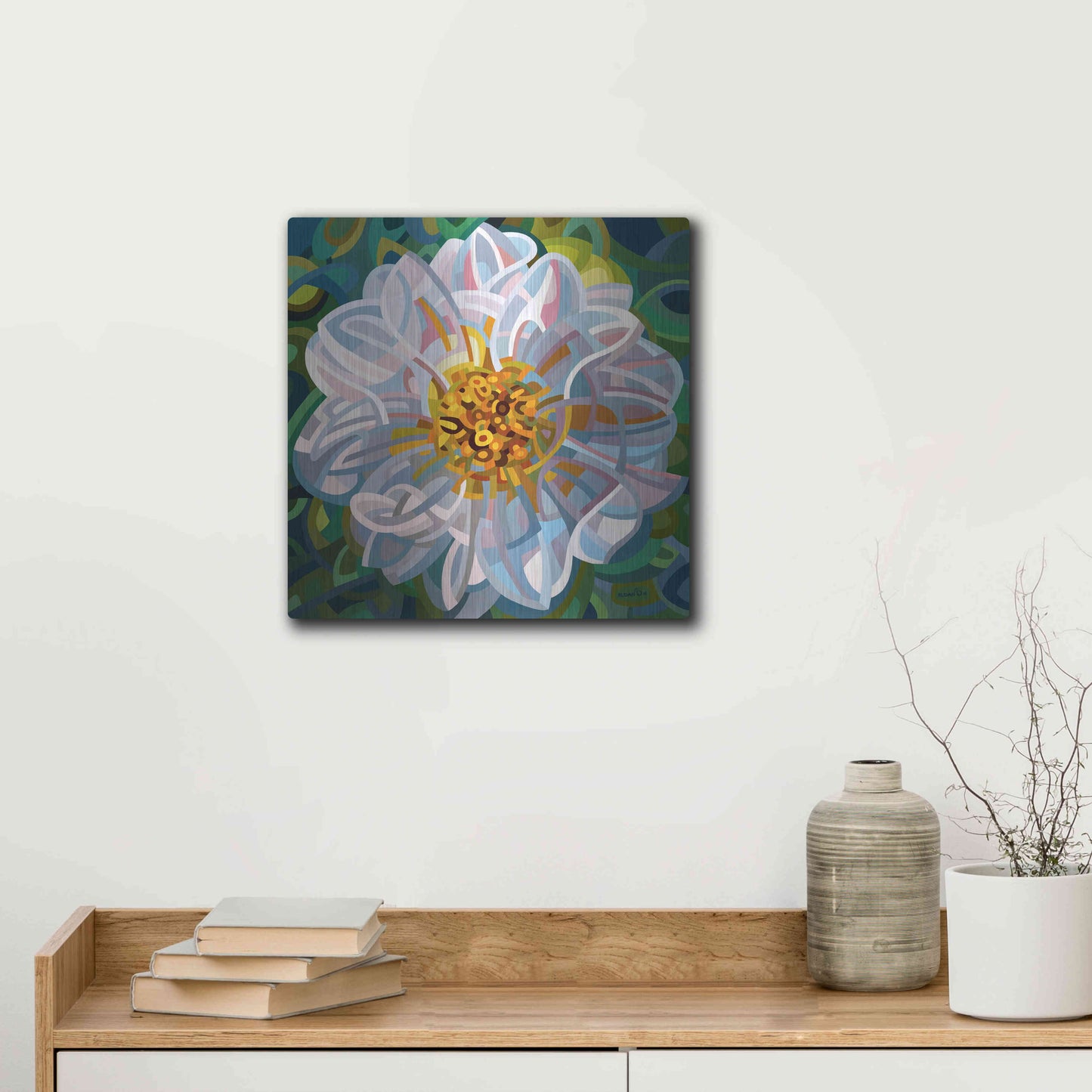 Luxe Metal Art 'Solitaire' by Mandy Budan, Metal Wall Art,12x12