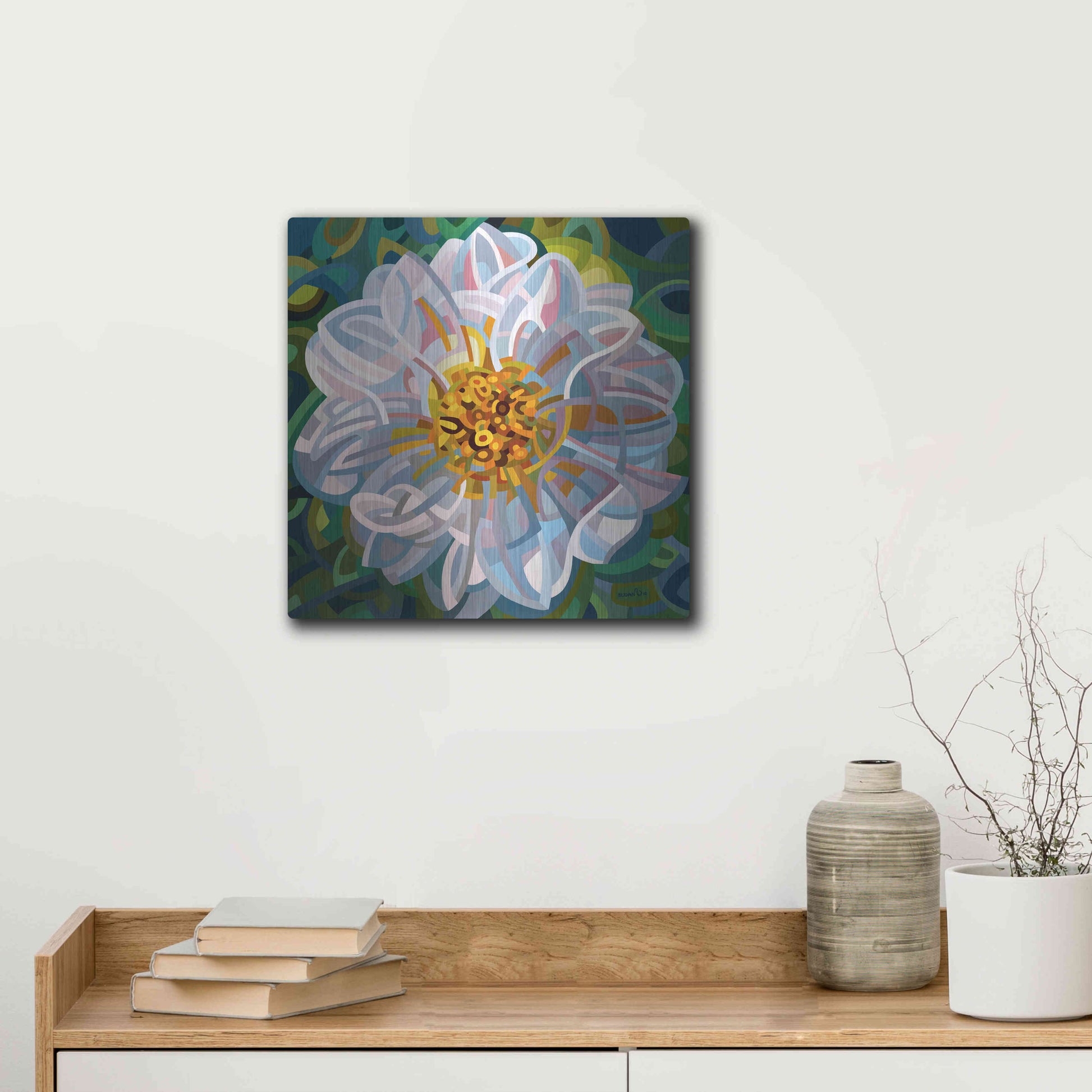 Luxe Metal Art 'Solitaire' by Mandy Budan, Metal Wall Art,12x12