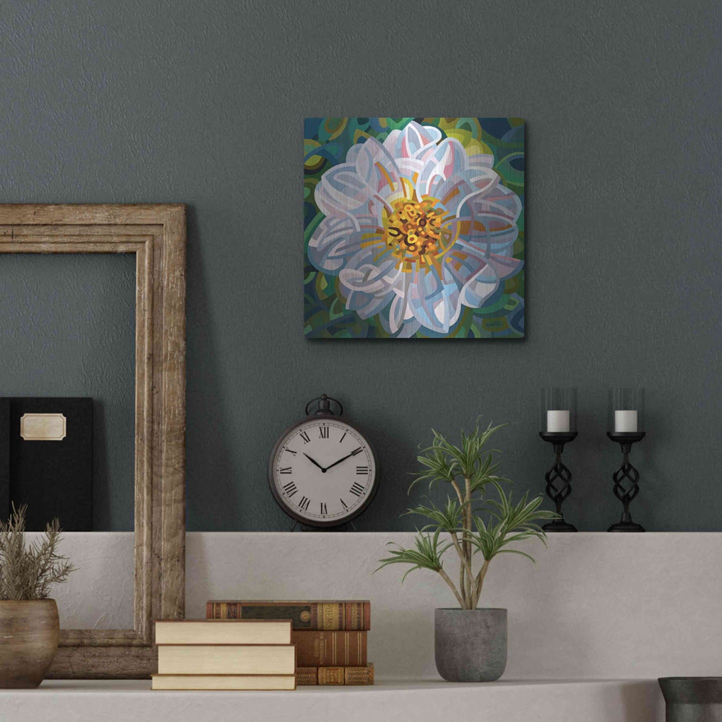 Luxe Metal Art 'Solitaire' by Mandy Budan, Metal Wall Art,12x12