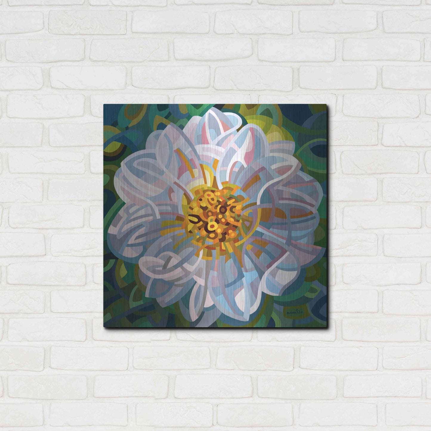 Luxe Metal Art 'Solitaire' by Mandy Budan, Metal Wall Art,24x24