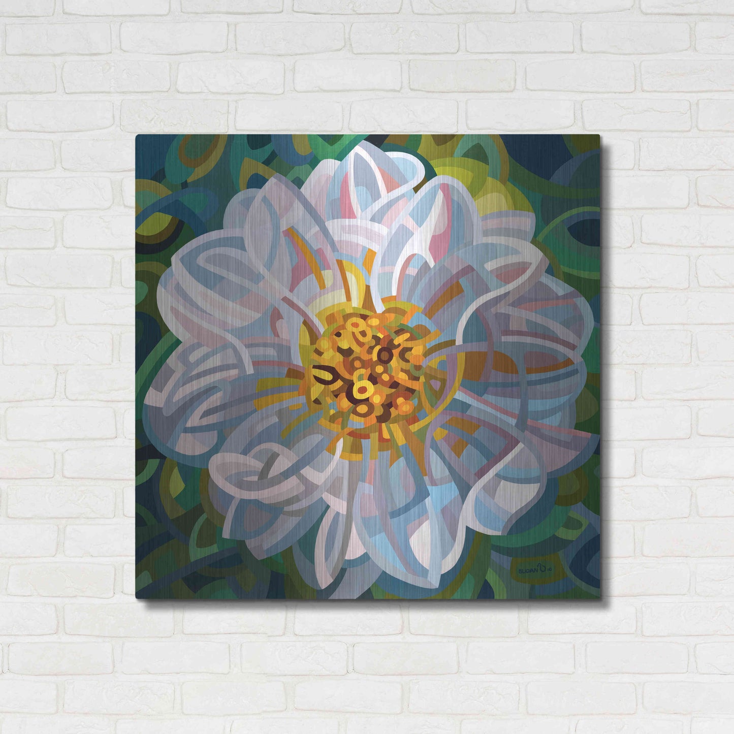 Luxe Metal Art 'Solitaire' by Mandy Budan, Metal Wall Art,36x36