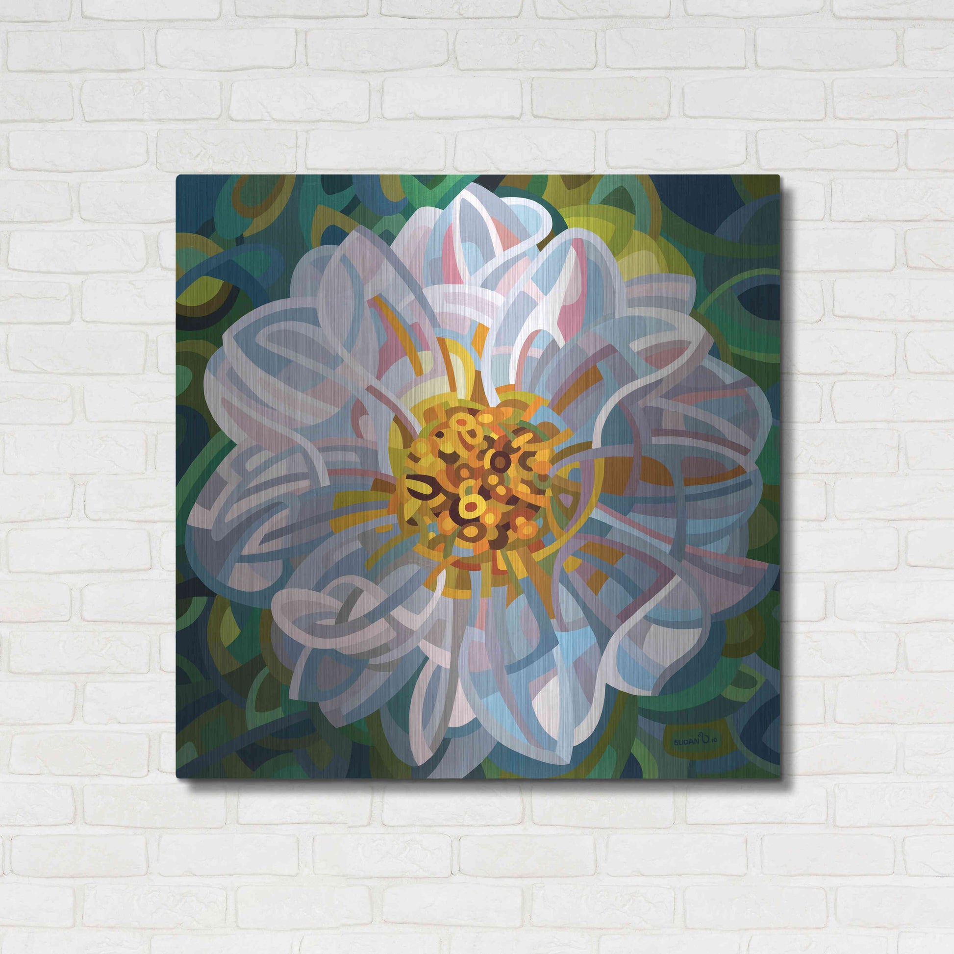 Luxe Metal Art 'Solitaire' by Mandy Budan, Metal Wall Art,36x36