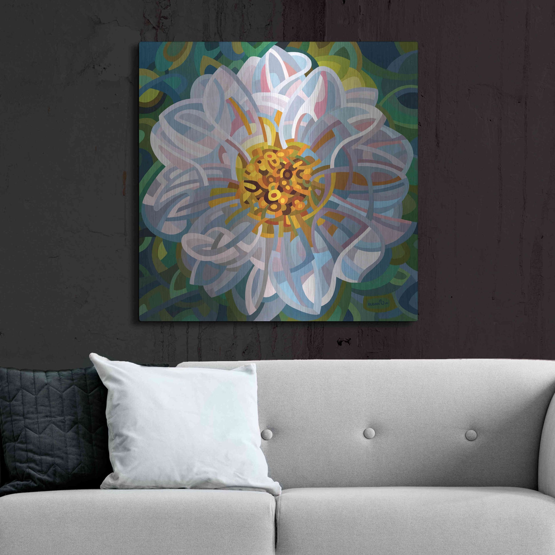 Luxe Metal Art 'Solitaire' by Mandy Budan, Metal Wall Art,36x36