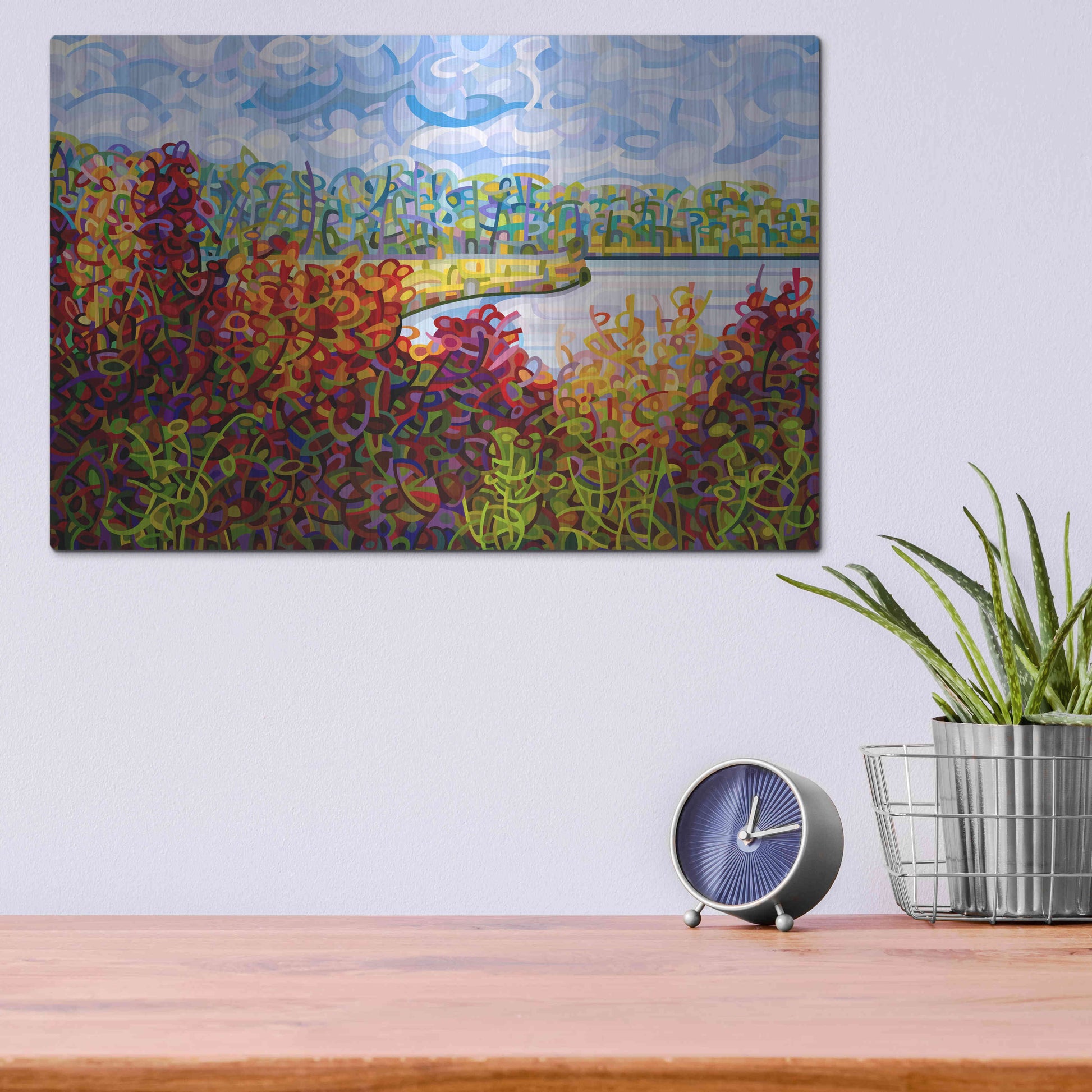 Luxe Metal Art 'Summers End' by Mandy Budan, Metal Wall Art,16x12