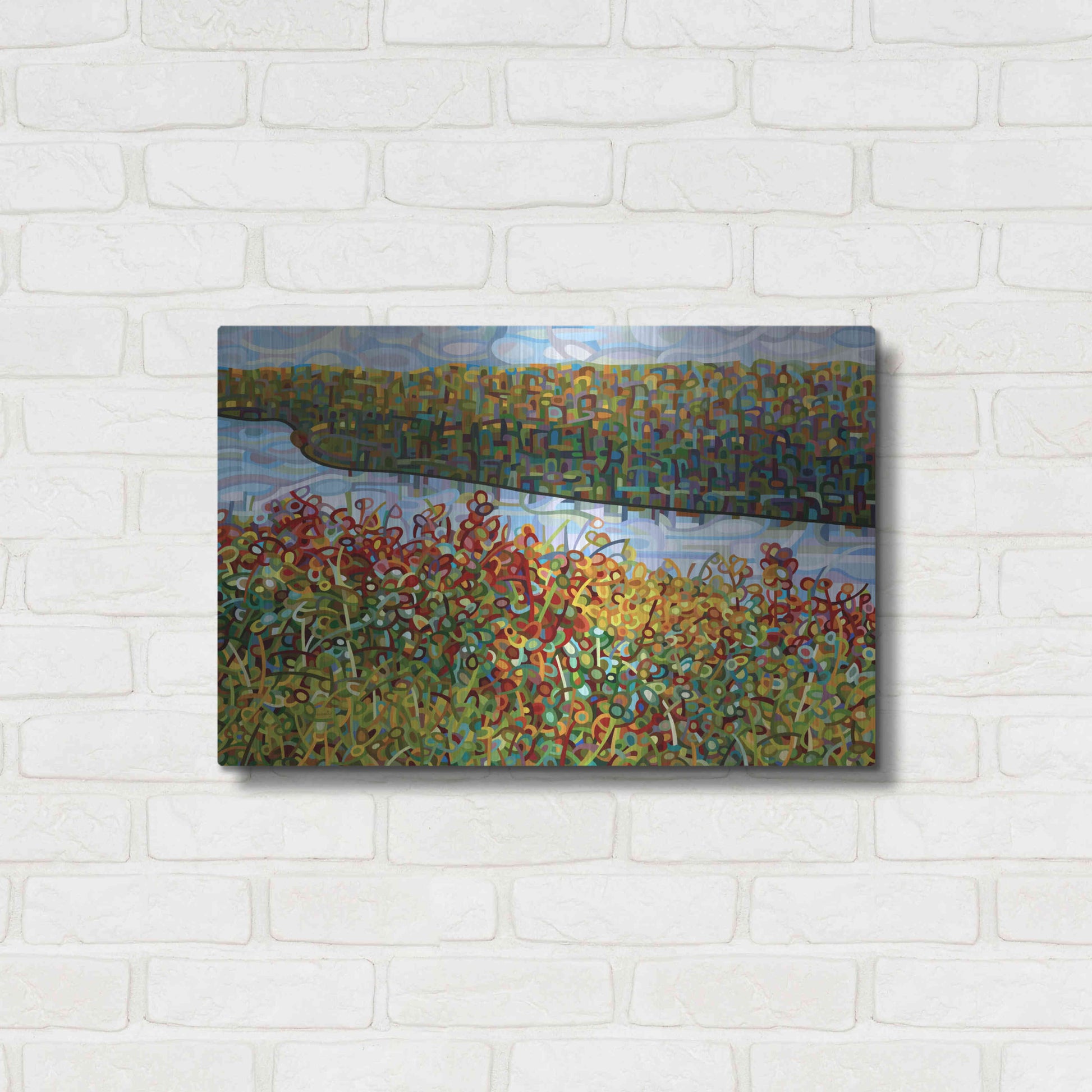 Luxe Metal Art 'The River' by Mandy Budan, Metal Wall Art,24x16