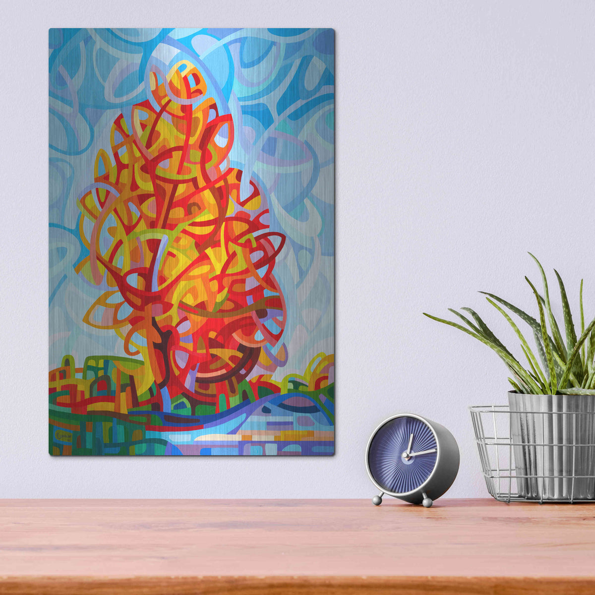 Luxe Metal Art 'The Jester' by Mandy Budan, Metal Wall Art,12x16