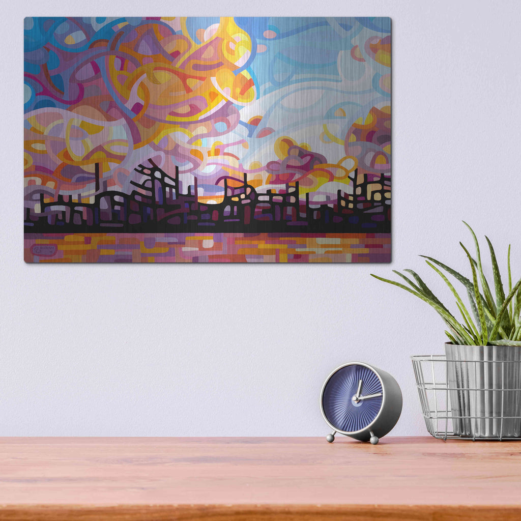 Luxe Metal Art 'Last Call' by Mandy Budan, Metal Wall Art,16x12