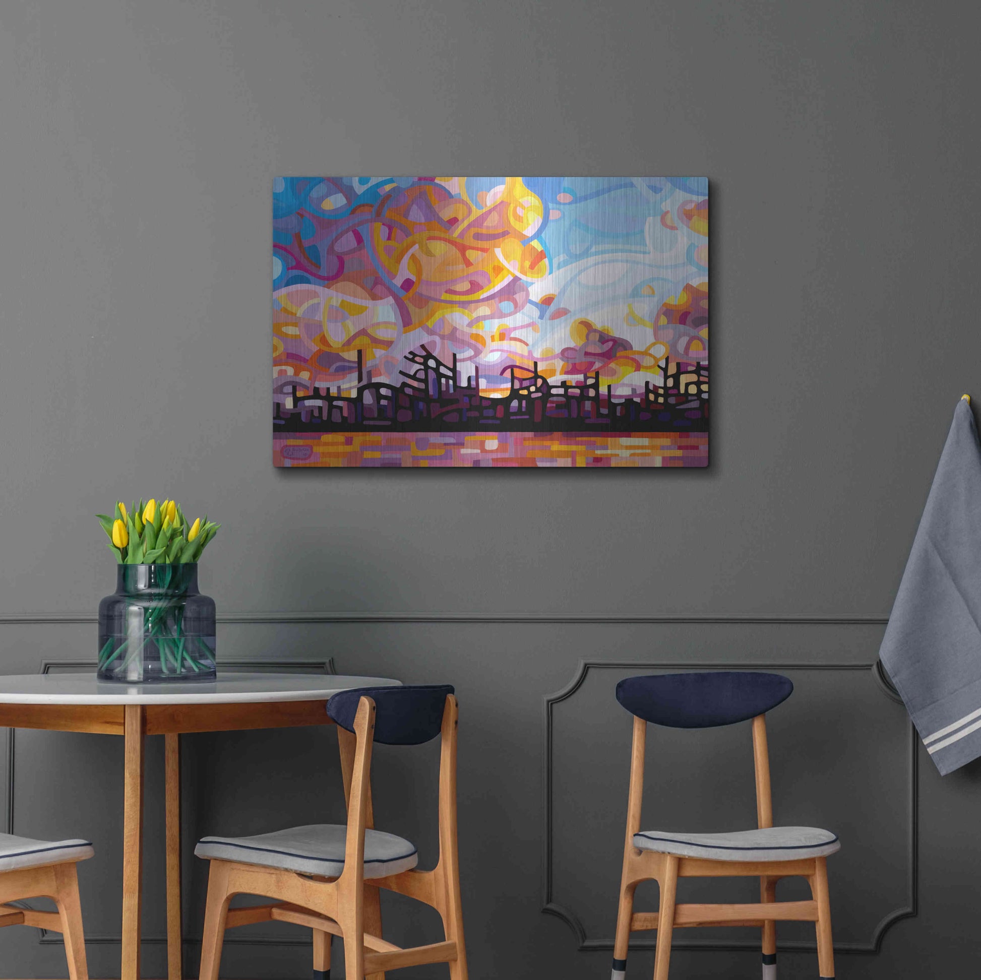 Luxe Metal Art 'Last Call' by Mandy Budan, Metal Wall Art,36x24